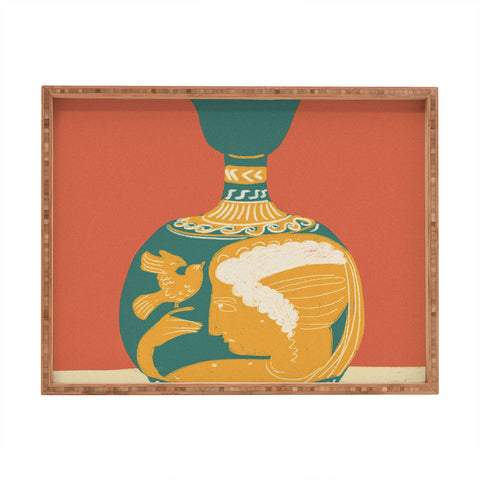 Gigi Rosado Ancient vase Rectangular Tray