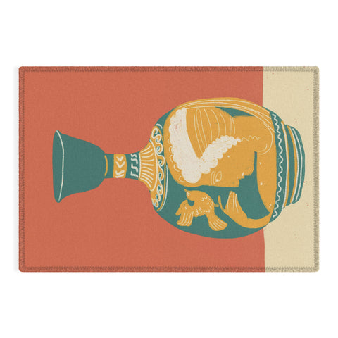 Gigi Rosado Ancient vase Outdoor Rug