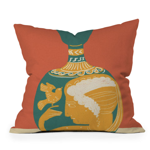 Gigi Rosado Ancient vase Throw Pillow