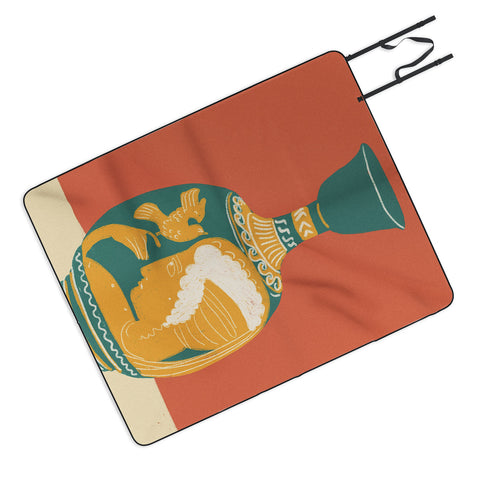 Gigi Rosado Ancient vase Picnic Blanket