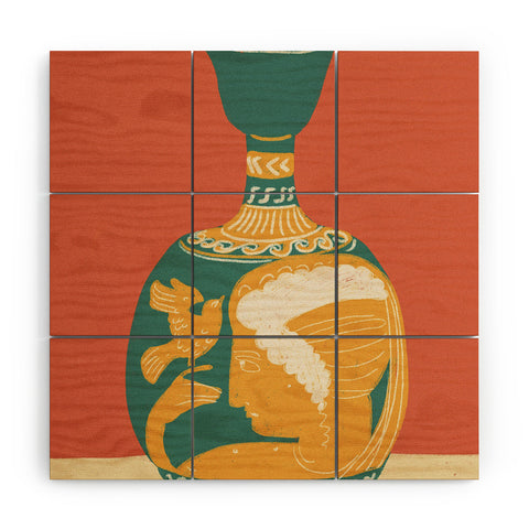 Gigi Rosado Ancient vase Wood Wall Mural