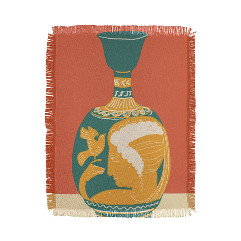 Gigi Rosado Ancient vase Throw Blanket