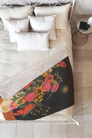 Gigi Rosado Autumnal bouquet Fleece Throw Blanket