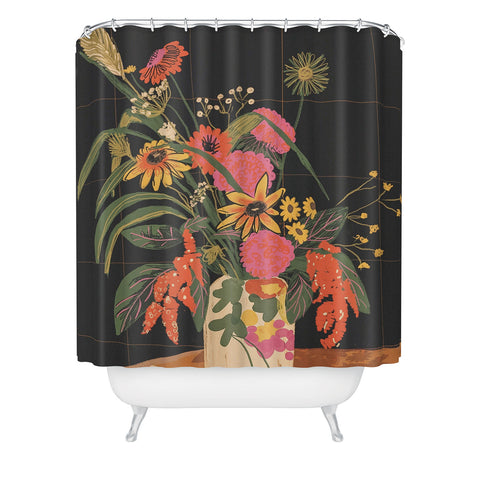 Gigi Rosado Autumnal bouquet Shower Curtain