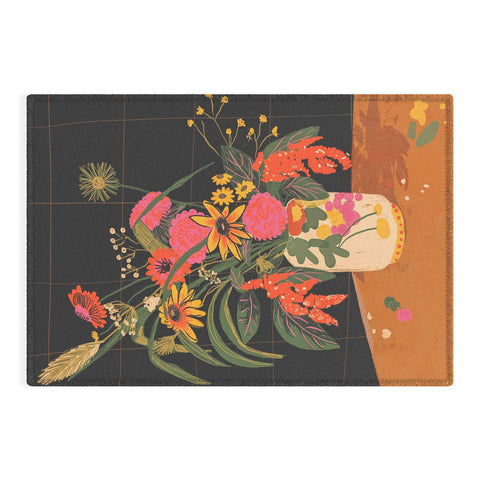 Gigi Rosado Autumnal bouquet Outdoor Rug