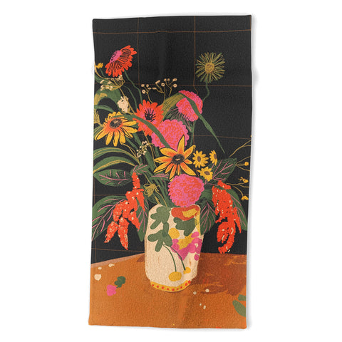 Gigi Rosado Autumnal bouquet Beach Towel
