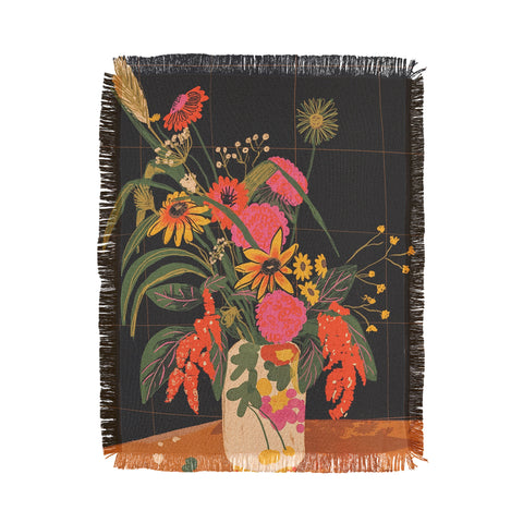 Gigi Rosado Autumnal bouquet Throw Blanket