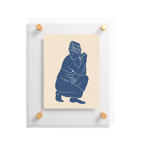 Gigi Rosado Blue Nude Floating Acrylic Print