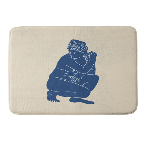 Gigi Rosado Blue Nude Memory Foam Bath Mat