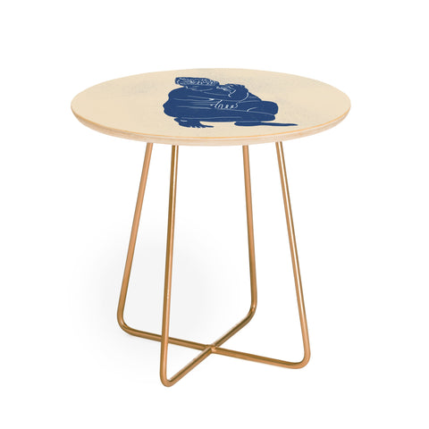 Gigi Rosado Blue Nude Round Side Table