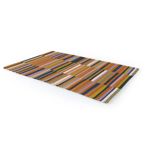 Gigi Rosado Brown striped pattern Area Rug