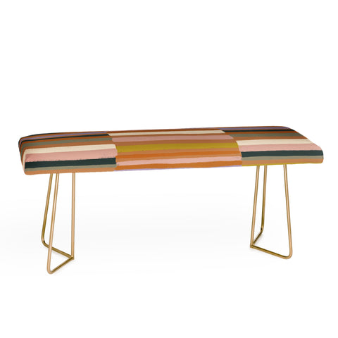 Gigi Rosado Brown striped pattern Bench