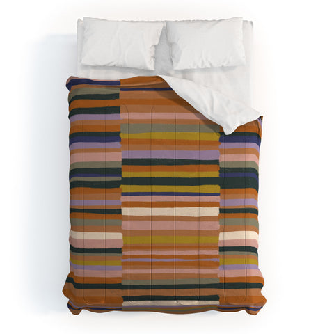Gigi Rosado Brown striped pattern Comforter