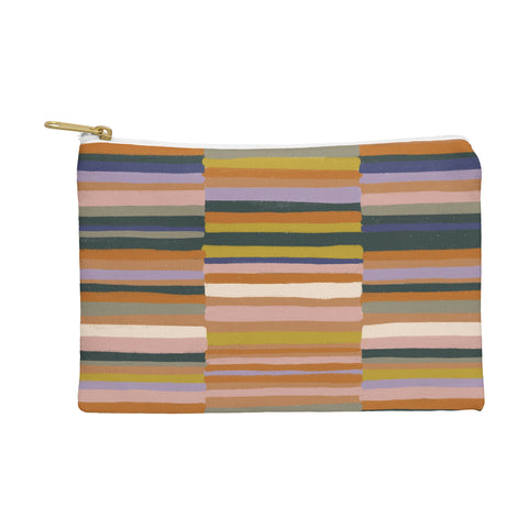 Gigi Rosado Brown striped pattern Pouch
