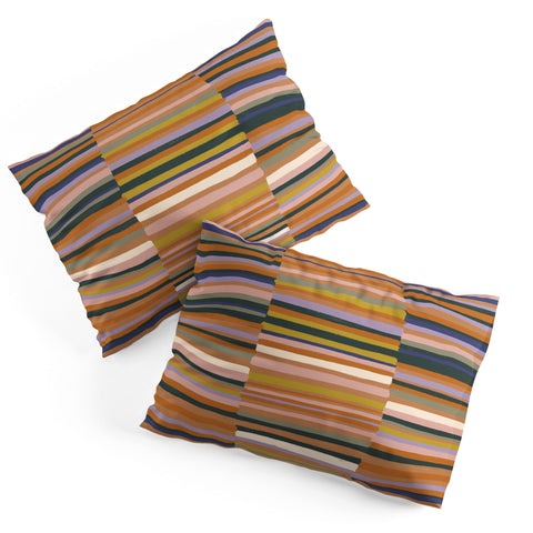 Gigi Rosado Brown striped pattern Pillow Shams