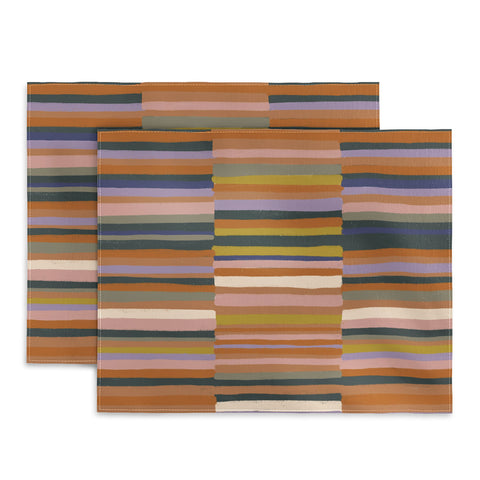 Gigi Rosado Brown striped pattern Placemat
