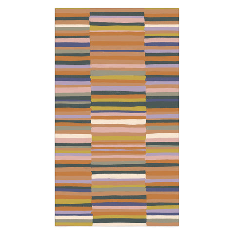 Gigi Rosado Brown striped pattern Tablecloth
