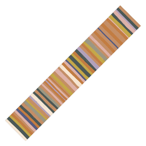 Gigi Rosado Brown striped pattern Table Runner