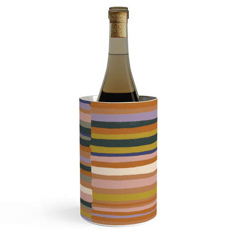 Gigi Rosado Brown striped pattern Wine Chiller
