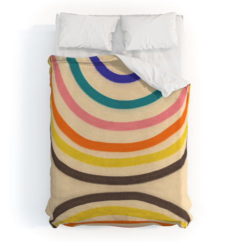 Gigi Rosado Chasing rainbows Duvet Cover