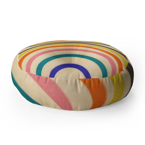 Gigi Rosado Chasing rainbows Floor Pillow Round