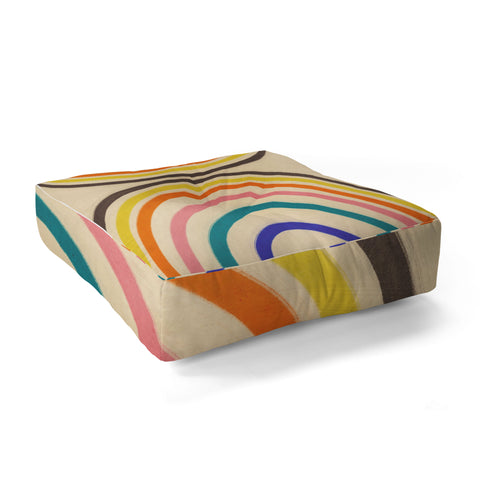 Gigi Rosado Chasing rainbows Floor Pillow Square