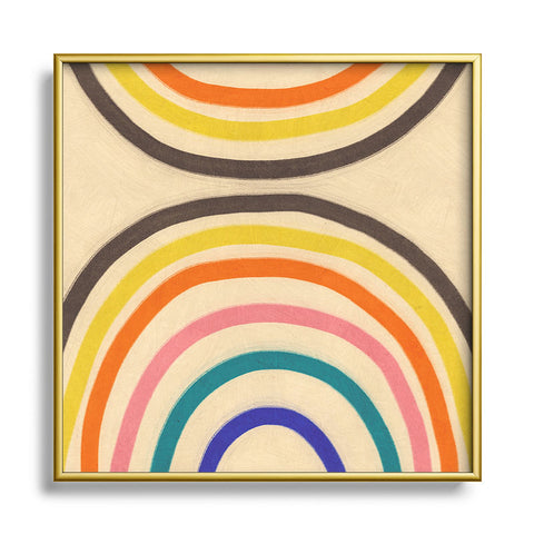 Gigi Rosado Chasing rainbows Square Metal Framed Art Print