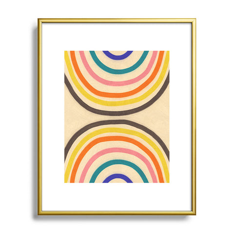 Gigi Rosado Chasing rainbows Metal Framed Art Print