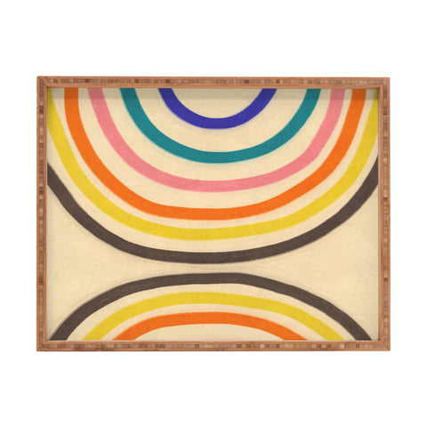 Gigi Rosado Chasing rainbows Rectangular Tray