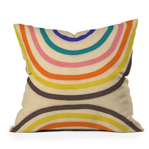 Gigi Rosado Chasing rainbows Outdoor Throw Pillow