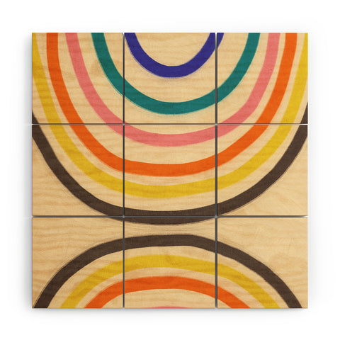 Gigi Rosado Chasing rainbows Wood Wall Mural