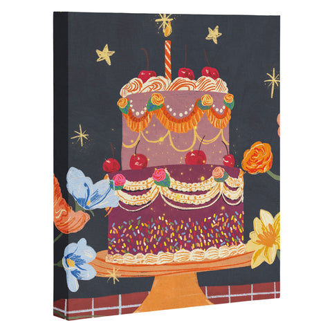 Gigi Rosado Cherries on top Art Canvas