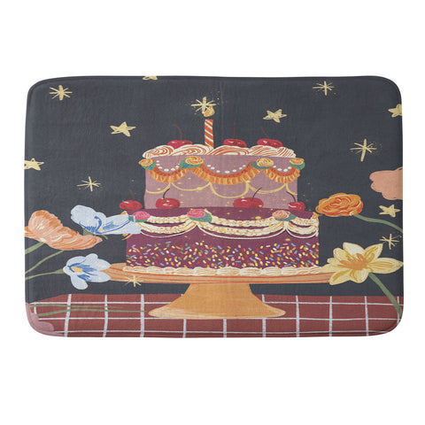 Gigi Rosado Cherries on top Memory Foam Bath Mat