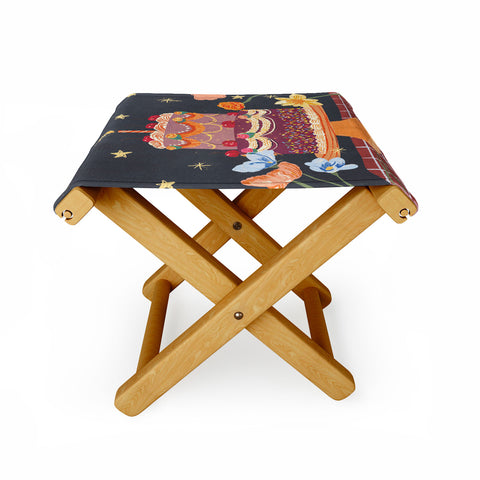 Gigi Rosado Cherries on top Folding Stool