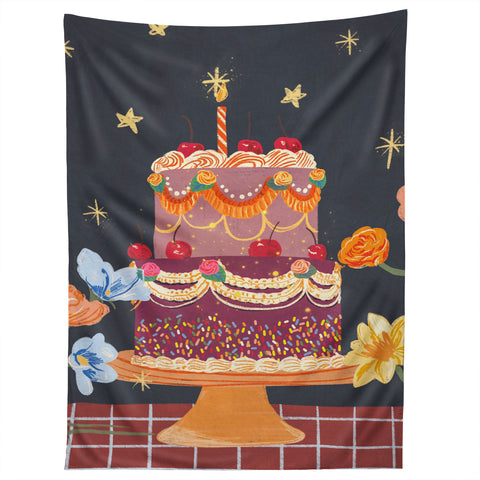 Gigi Rosado Cherries on top Tapestry