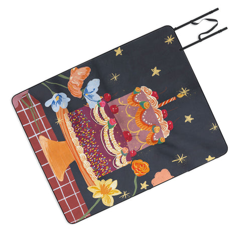 Gigi Rosado Cherries on top Picnic Blanket