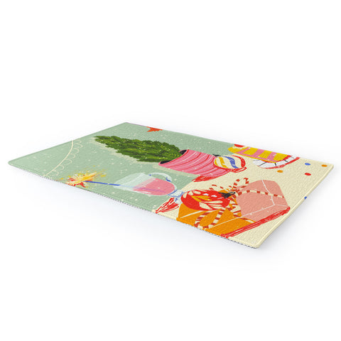 Gigi Rosado Christmas Eve still life Area Rug