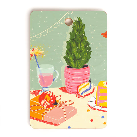 Gigi Rosado Christmas Eve still life Cutting Board Rectangle