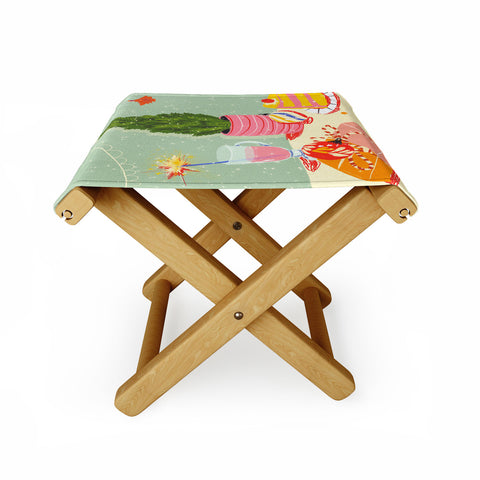Gigi Rosado Christmas Eve still life Folding Stool