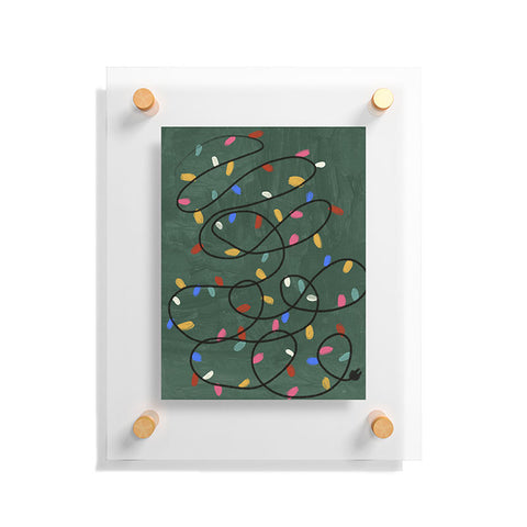 Gigi Rosado Christmas fairy lights Floating Acrylic Print