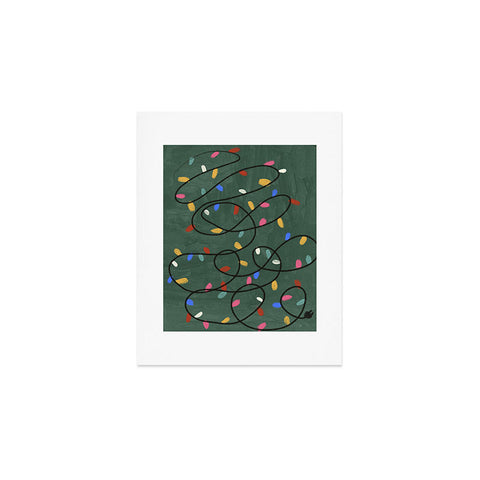 Gigi Rosado Christmas fairy lights Art Print