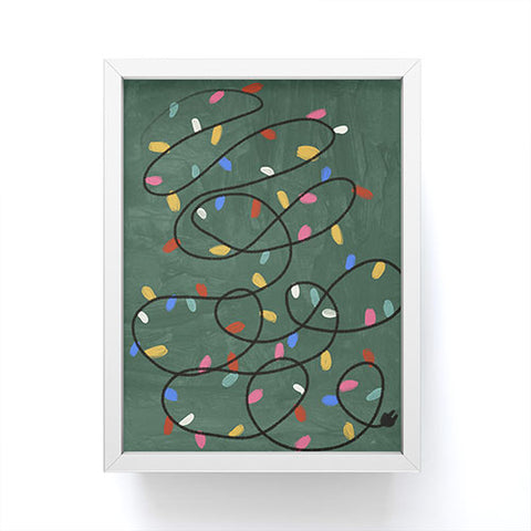 Gigi Rosado Christmas fairy lights Framed Mini Art Print