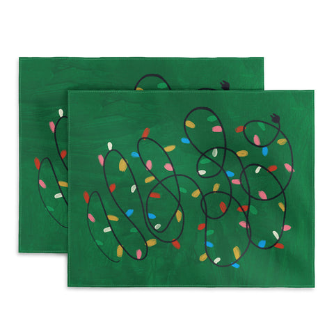 Gigi Rosado Christmas fairy lights II Placemat