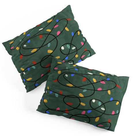 Gigi Rosado Christmas fairy lights Pillow Shams
