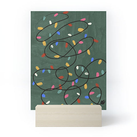 Gigi Rosado Christmas fairy lights Mini Art Print