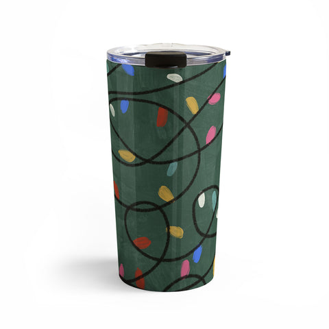 Gigi Rosado Christmas fairy lights Travel Mug