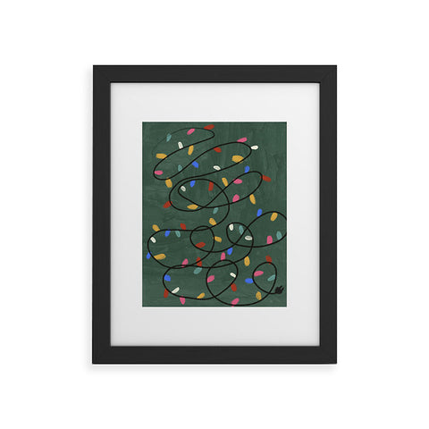 Gigi Rosado Christmas fairy lights Framed Art Print