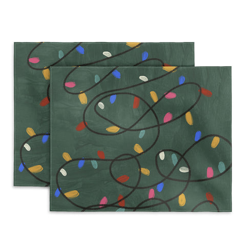 Gigi Rosado Christmas fairy lights Placemat