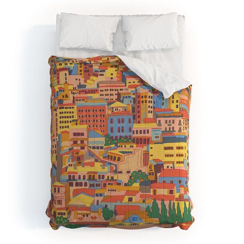 Gigi Rosado City of Athens Comforter
