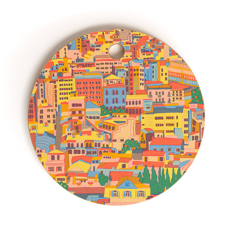 Gigi Rosado City of Athens Cutting Board Round